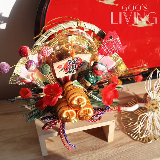 獅子舞鯛魚迎春小金扇