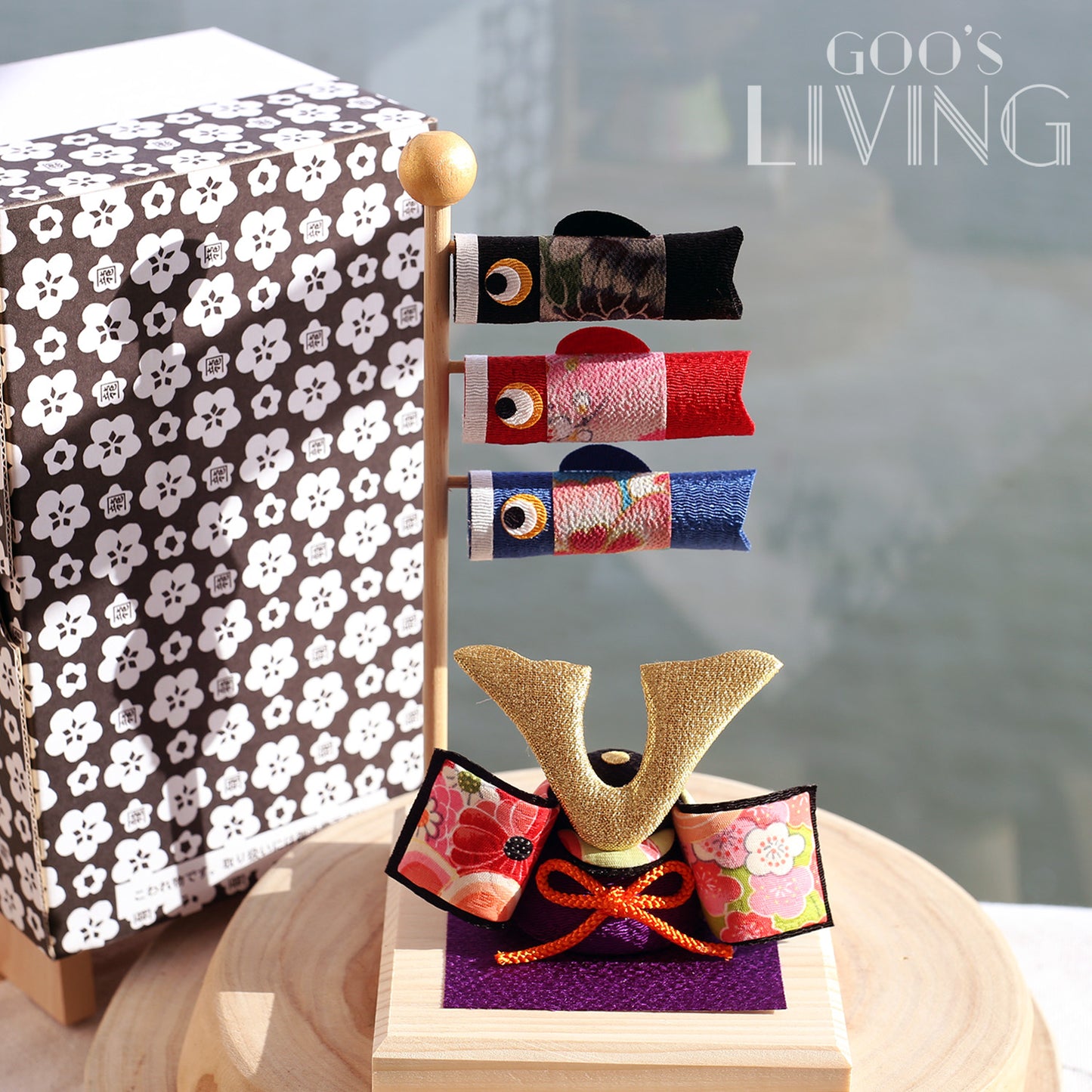 RYUKODO 白木台鎧甲鯉魚旗