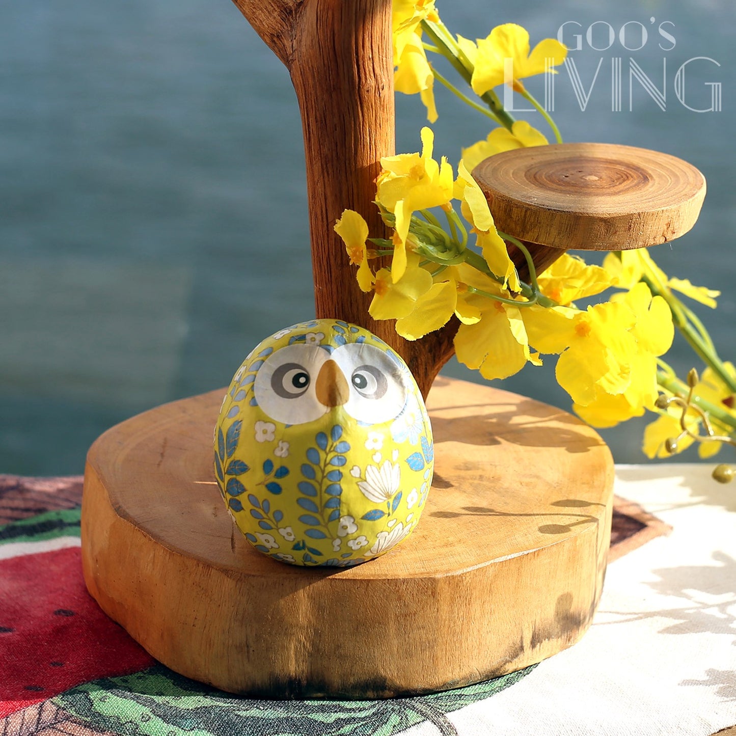 和紙製 花花貓頭鷹