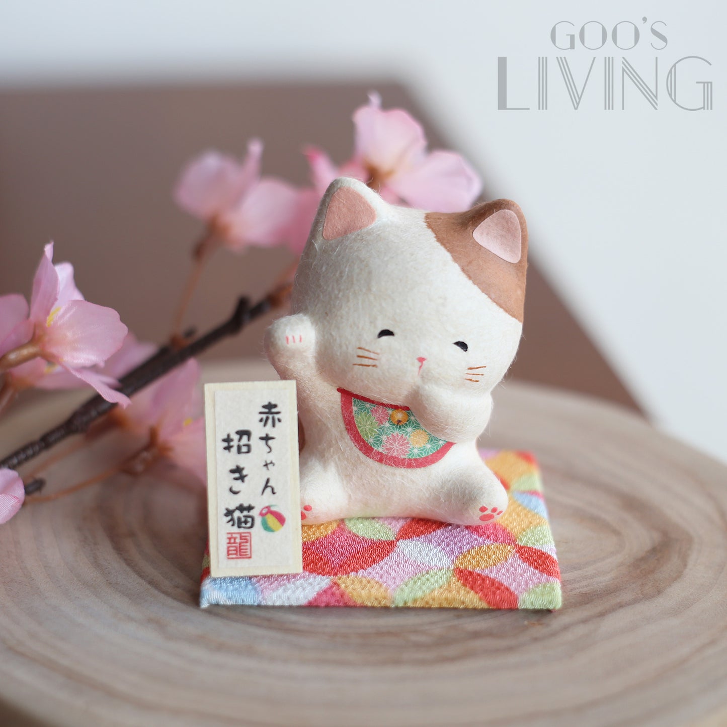 RYUKODO 和紙製BB招財貓