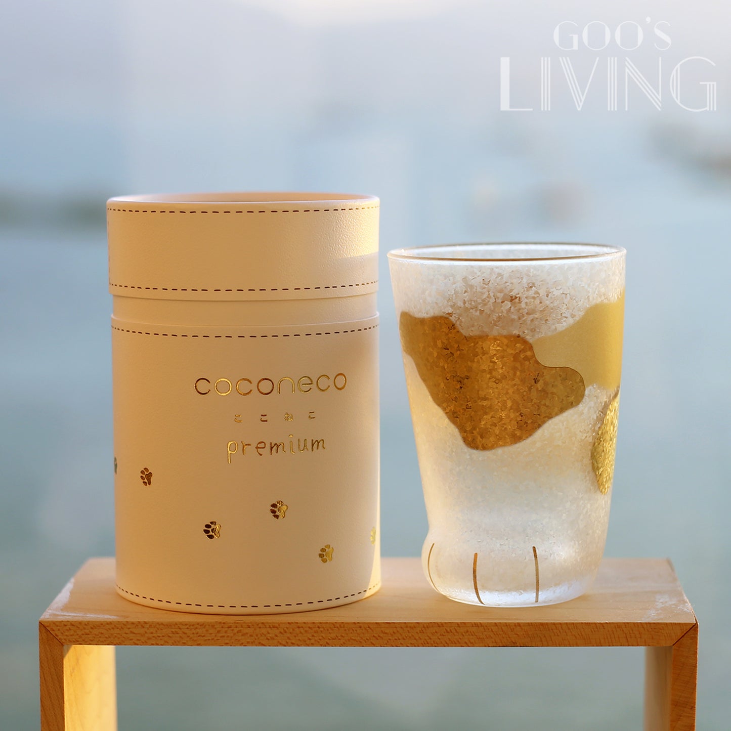 ADERIA津輕 Coconeco Premium 金箔貓腳玻璃杯