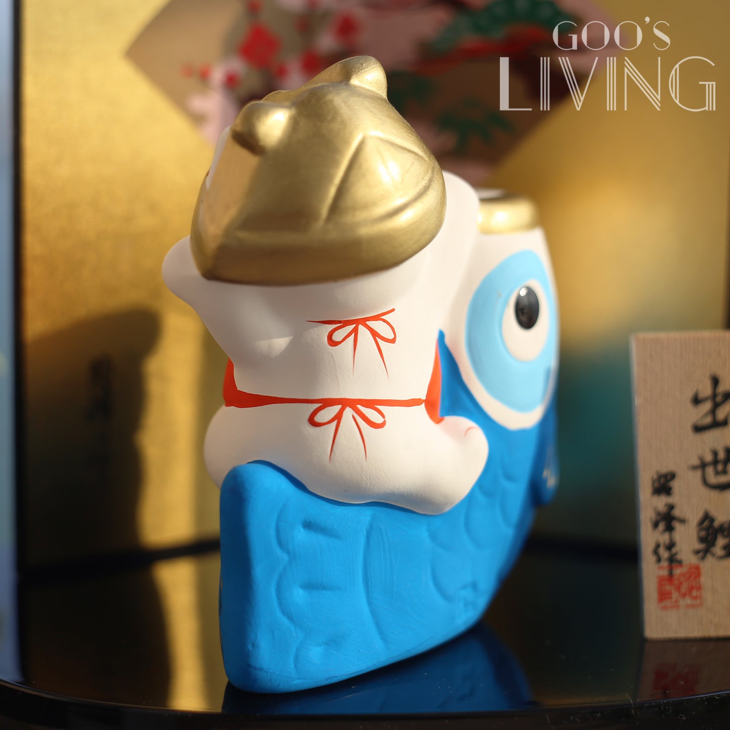 昭峰作 出世鯉招財貓