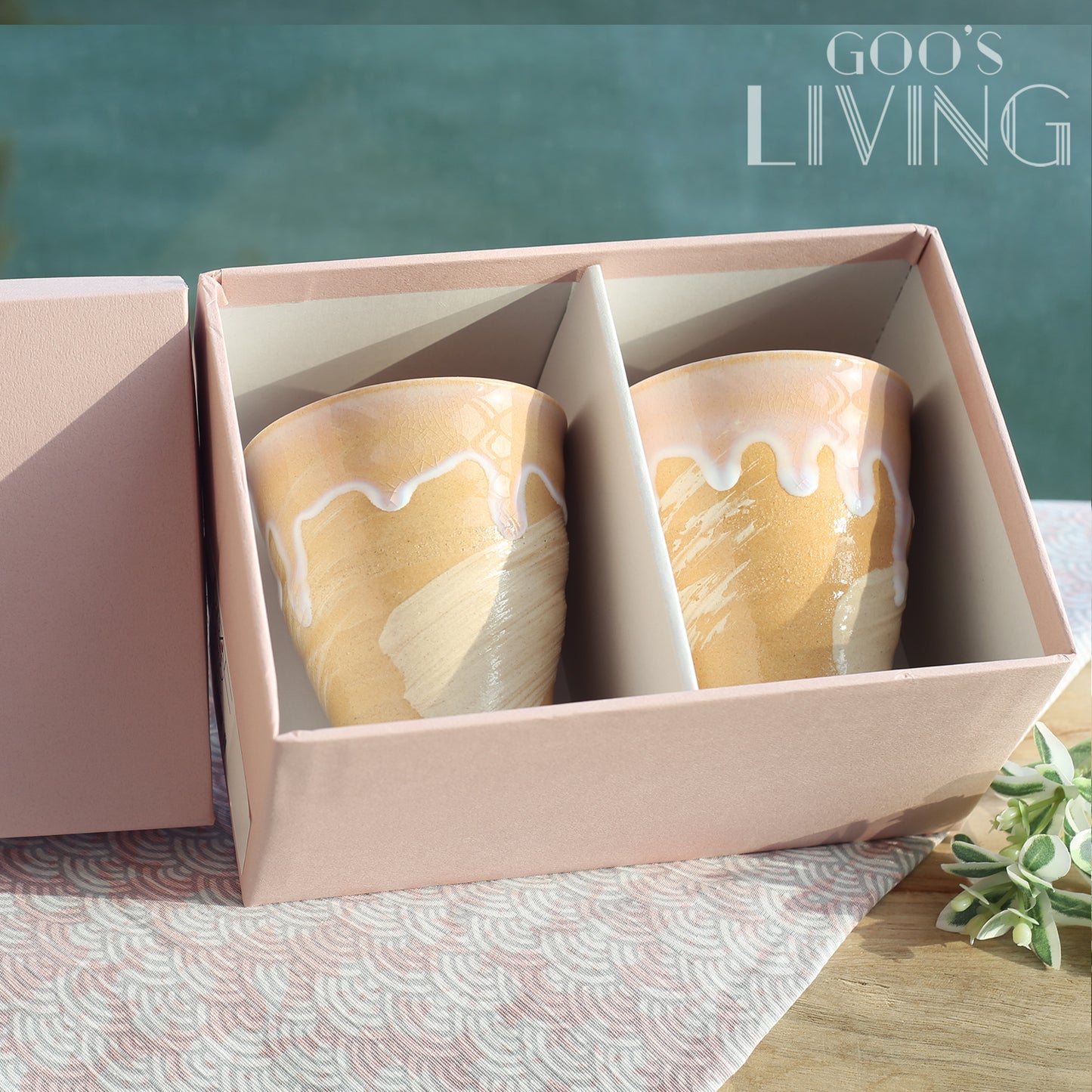 萩陶苑 萩燒窯粉色系對杯