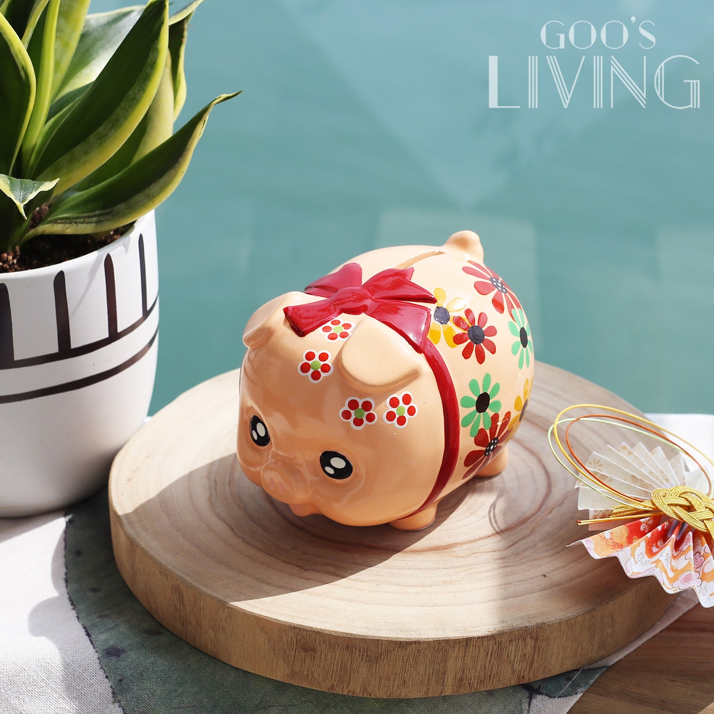 手繪花花 豬仔錢罌