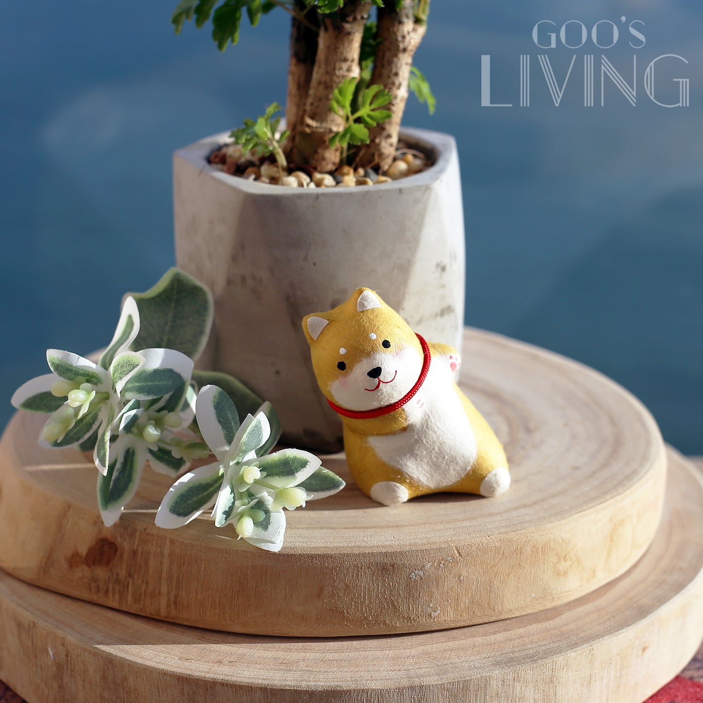 RYUKODO 和紙製偷窺柴犬