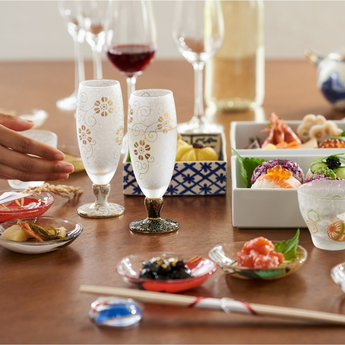 石塚硝子x九谷燒 蔓藤花玻璃杯