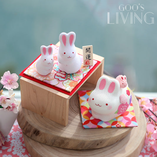 RYUKODO 彩墊開運親子兔