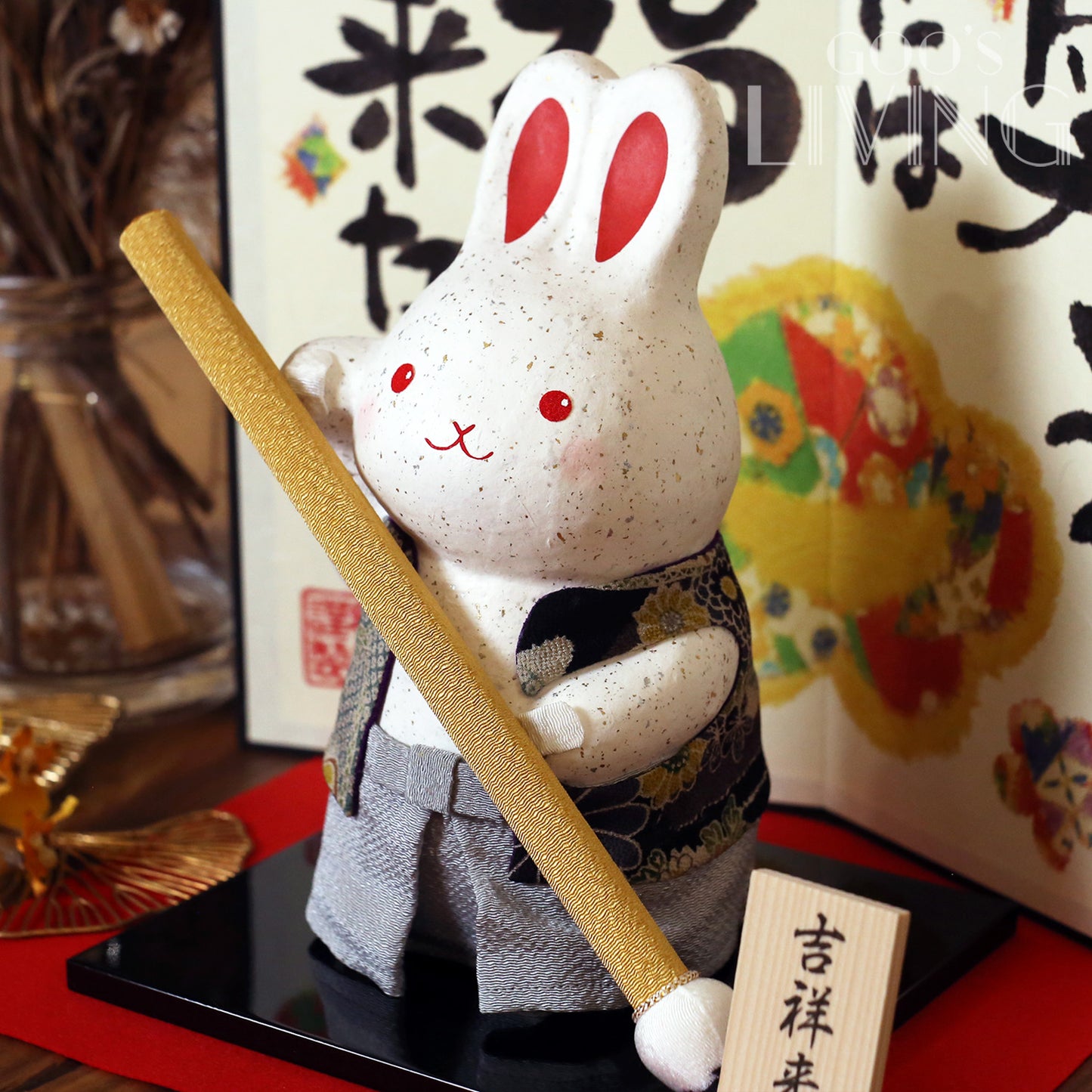 RYUKODO 和紙製特大書法兔