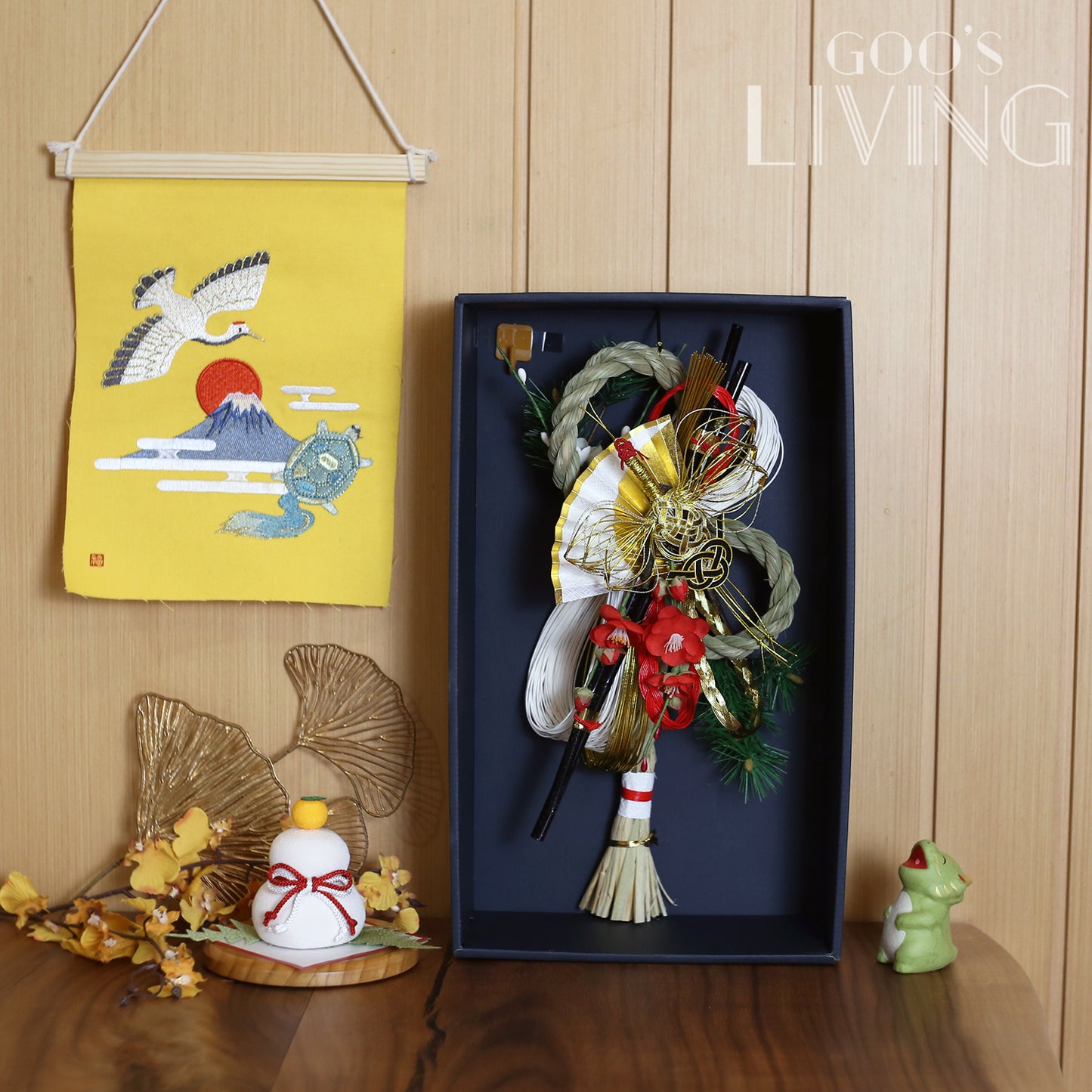 竹治郎正月飾 雪月風花–都鶴