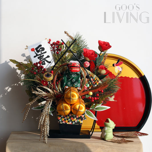 舞獅子金米桶花籃