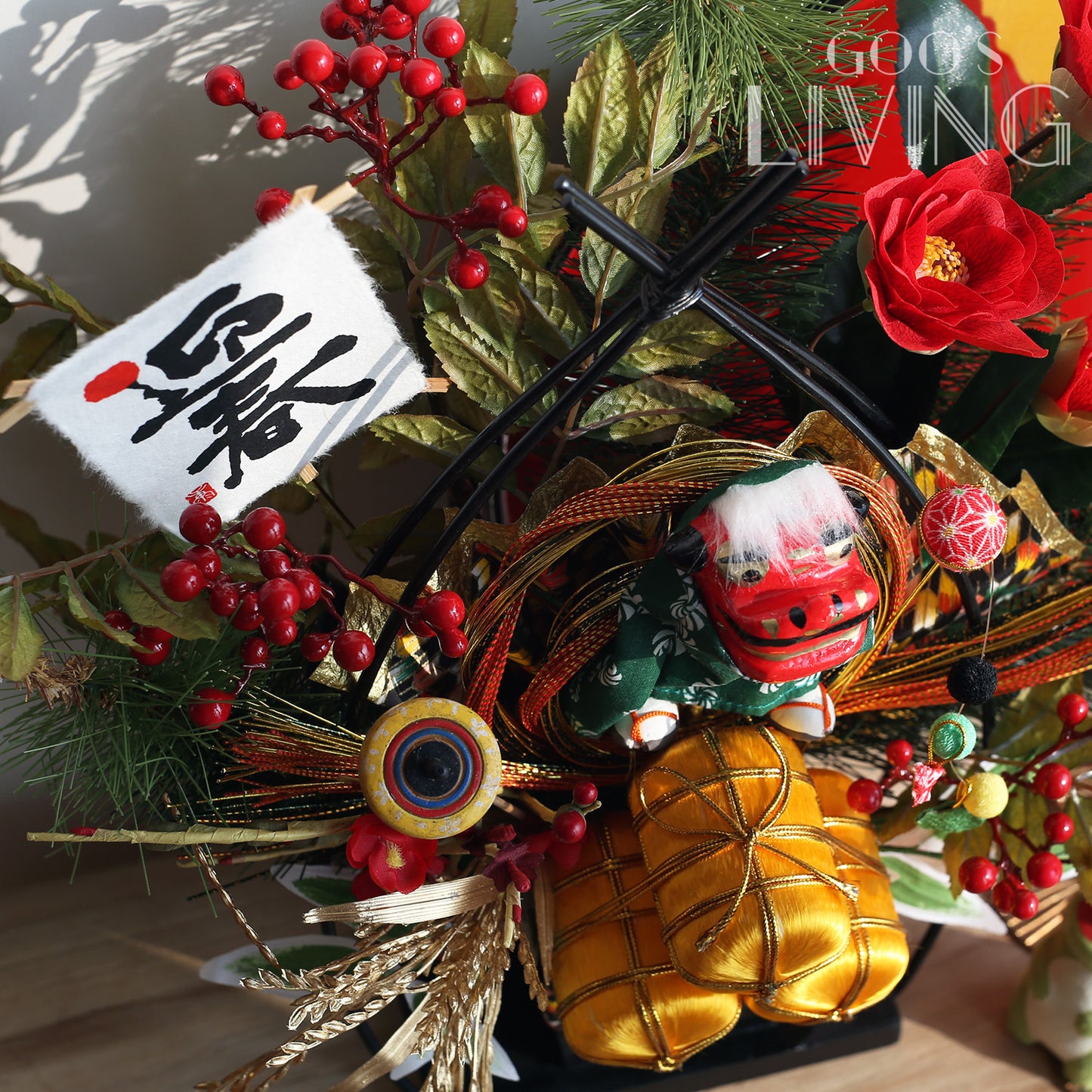 舞獅子金米桶花籃