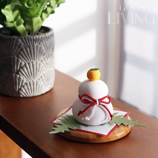 實木鏡餅丸台飾