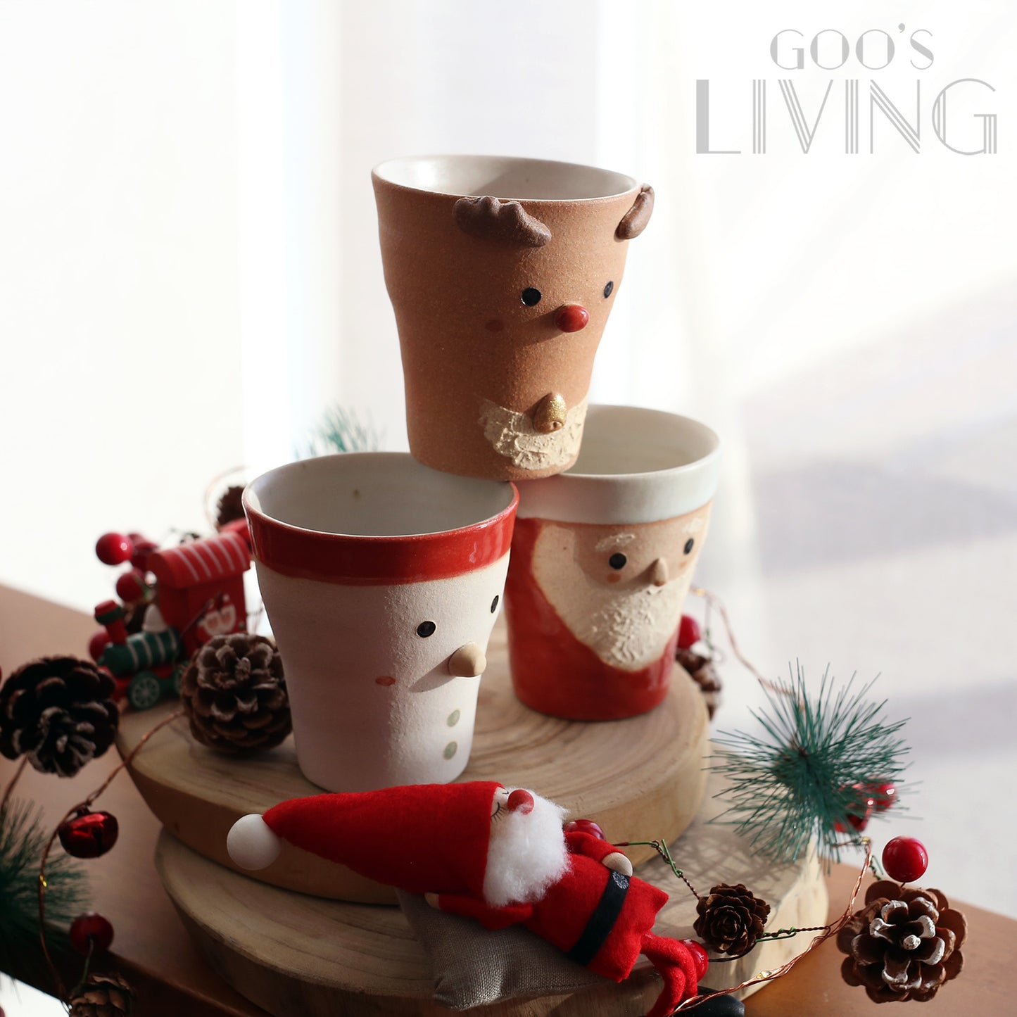 明山窯 信樂燒聖誕陶瓷杯