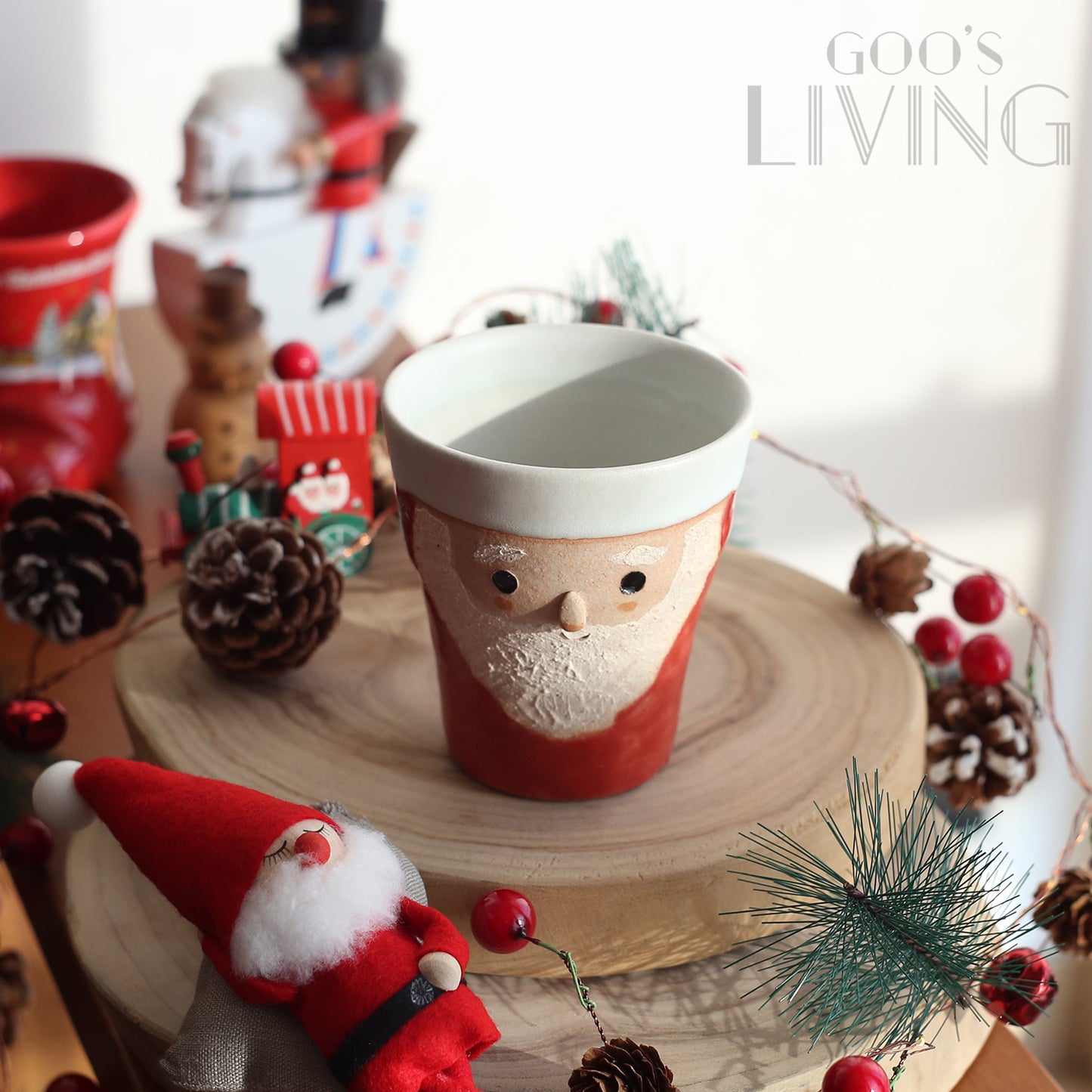 明山窯 信樂燒聖誕陶瓷杯