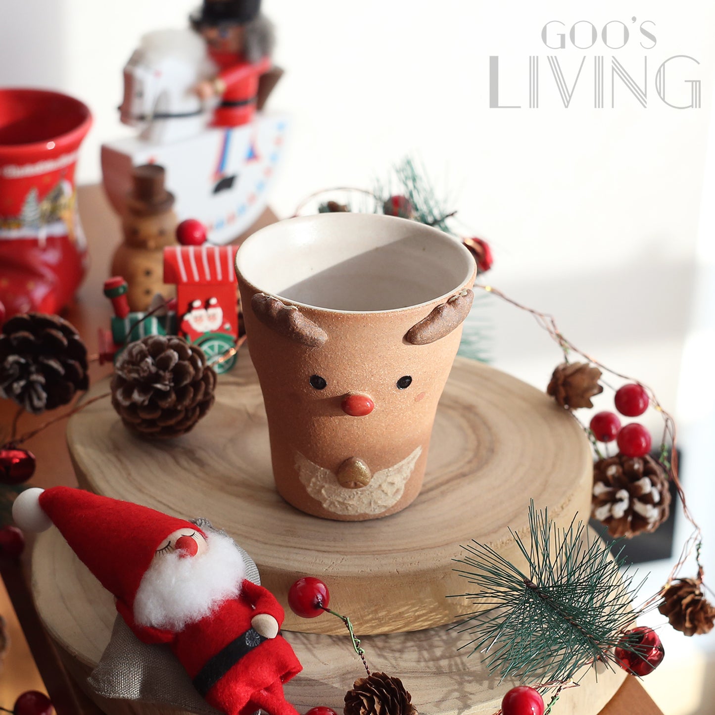 明山窯 信樂燒聖誕陶瓷杯