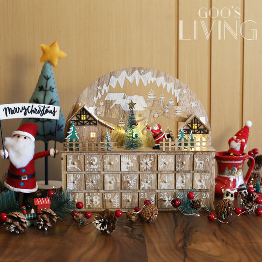 聖誕老人小屋 木製倒數日曆