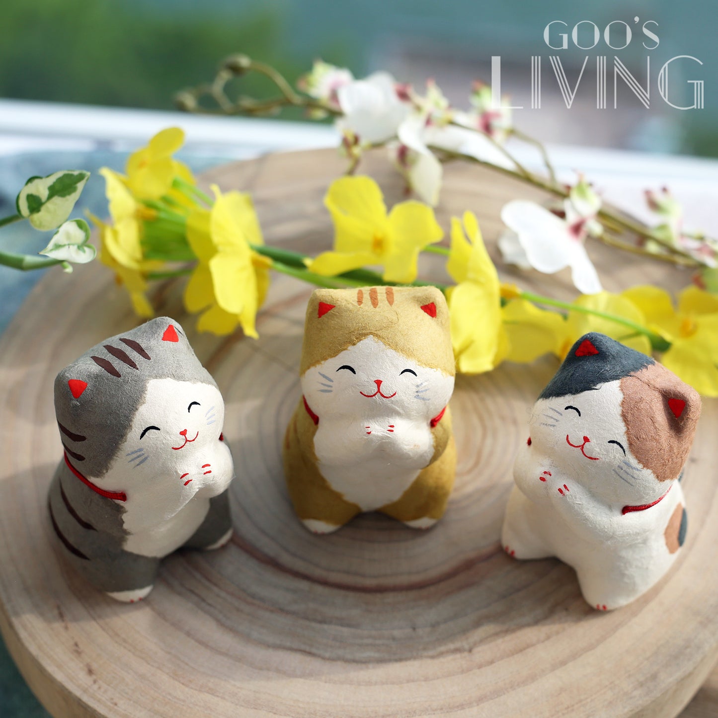 RYUKODO 和紙製請請貓