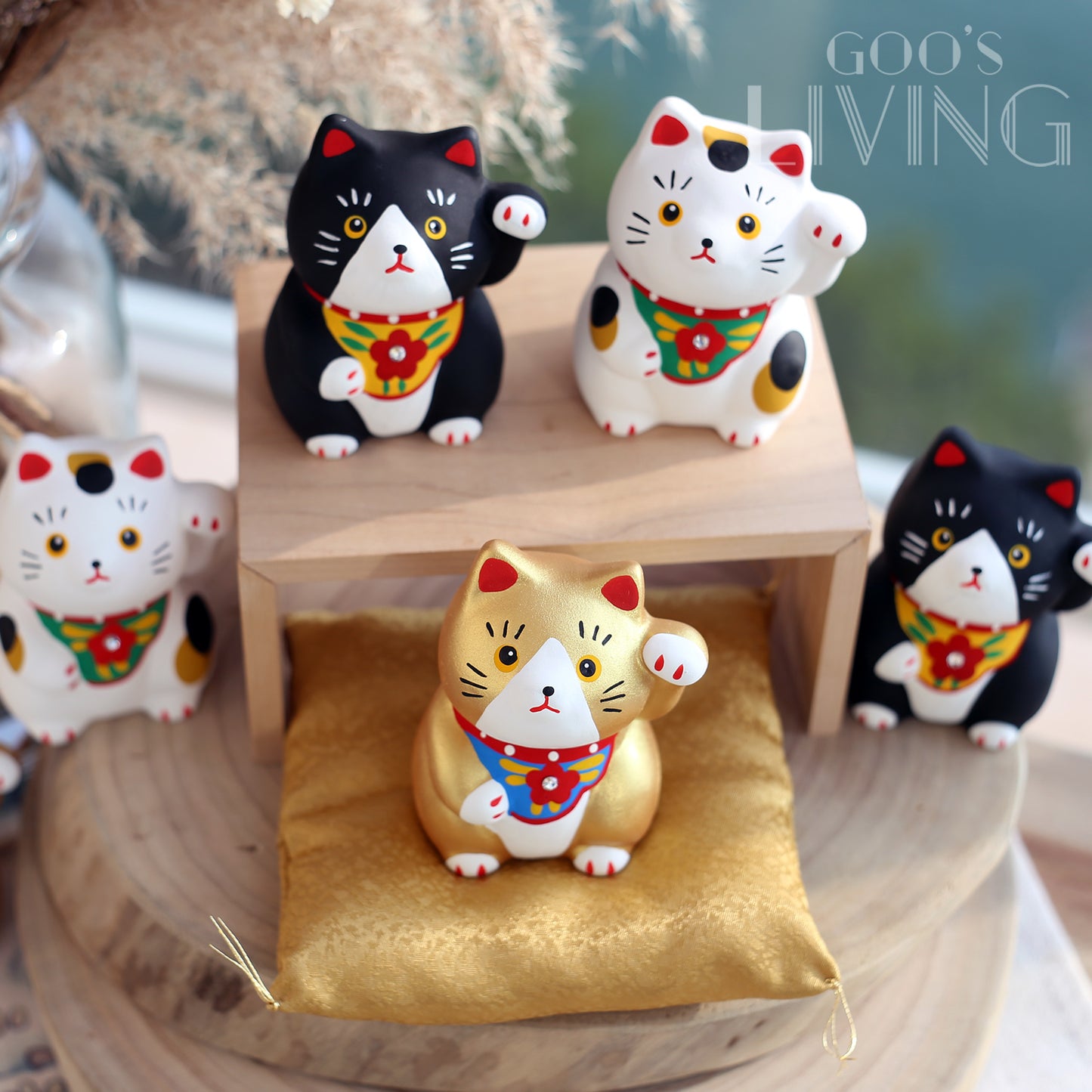 昭峰作 肥仔呆萌招財貓