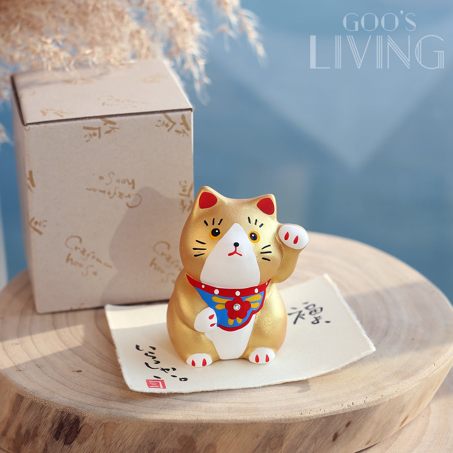 昭峰作 肥仔呆萌招財貓