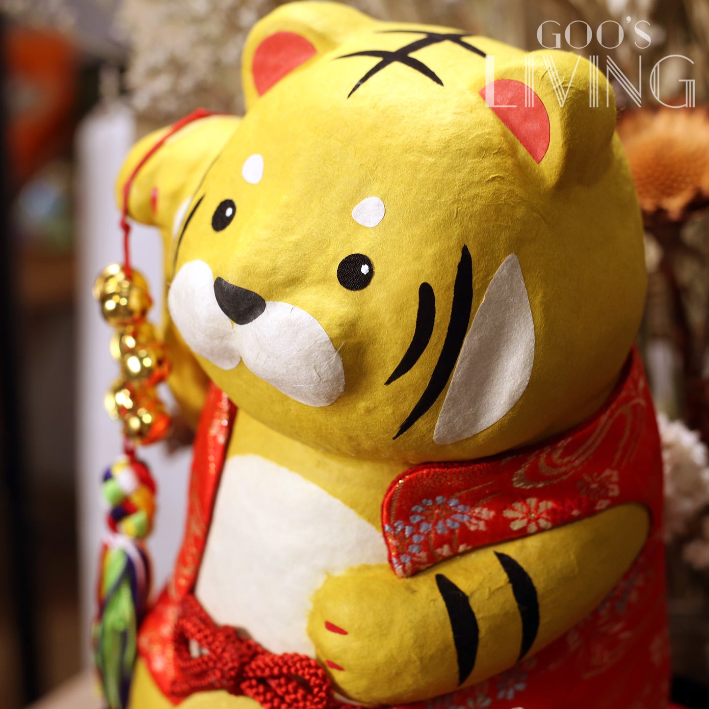 RYUKODO 五色鈴噹和紙吉祥老虎
