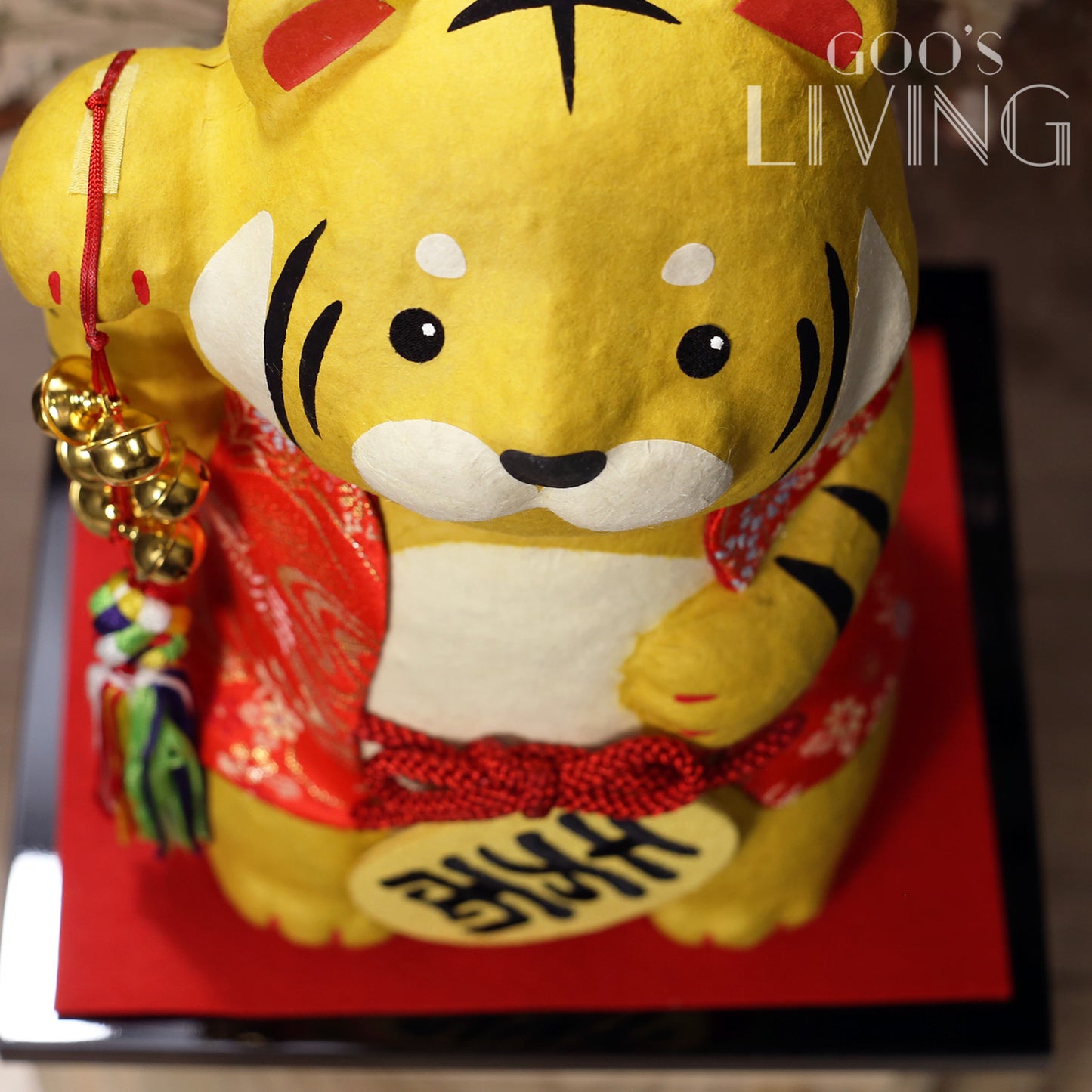 RYUKODO 五色鈴噹和紙吉祥老虎