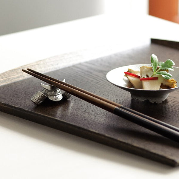 銀雅堂 武者揃錫製筷子托套裝