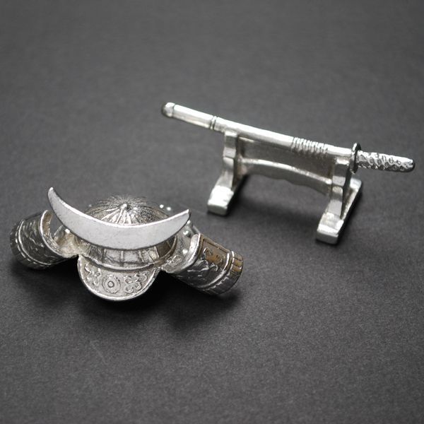 銀雅堂 武者揃錫製筷子托套裝