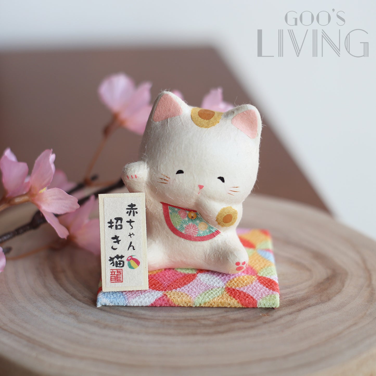 RYUKODO 和紙製BB招財貓