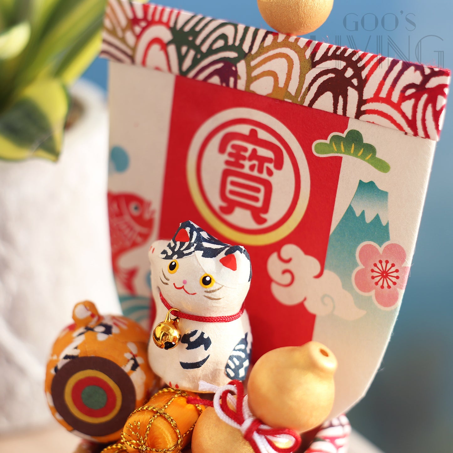 RYUKODO 貓咪和紙製開運寶船