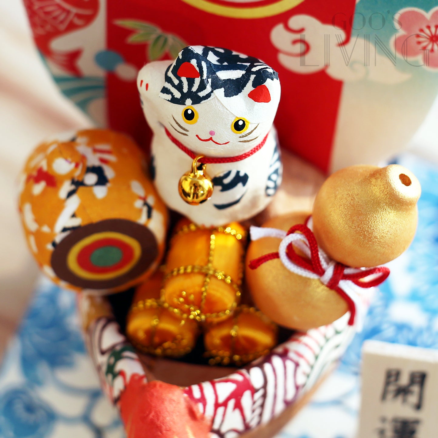 RYUKODO 貓咪和紙製開運寶船