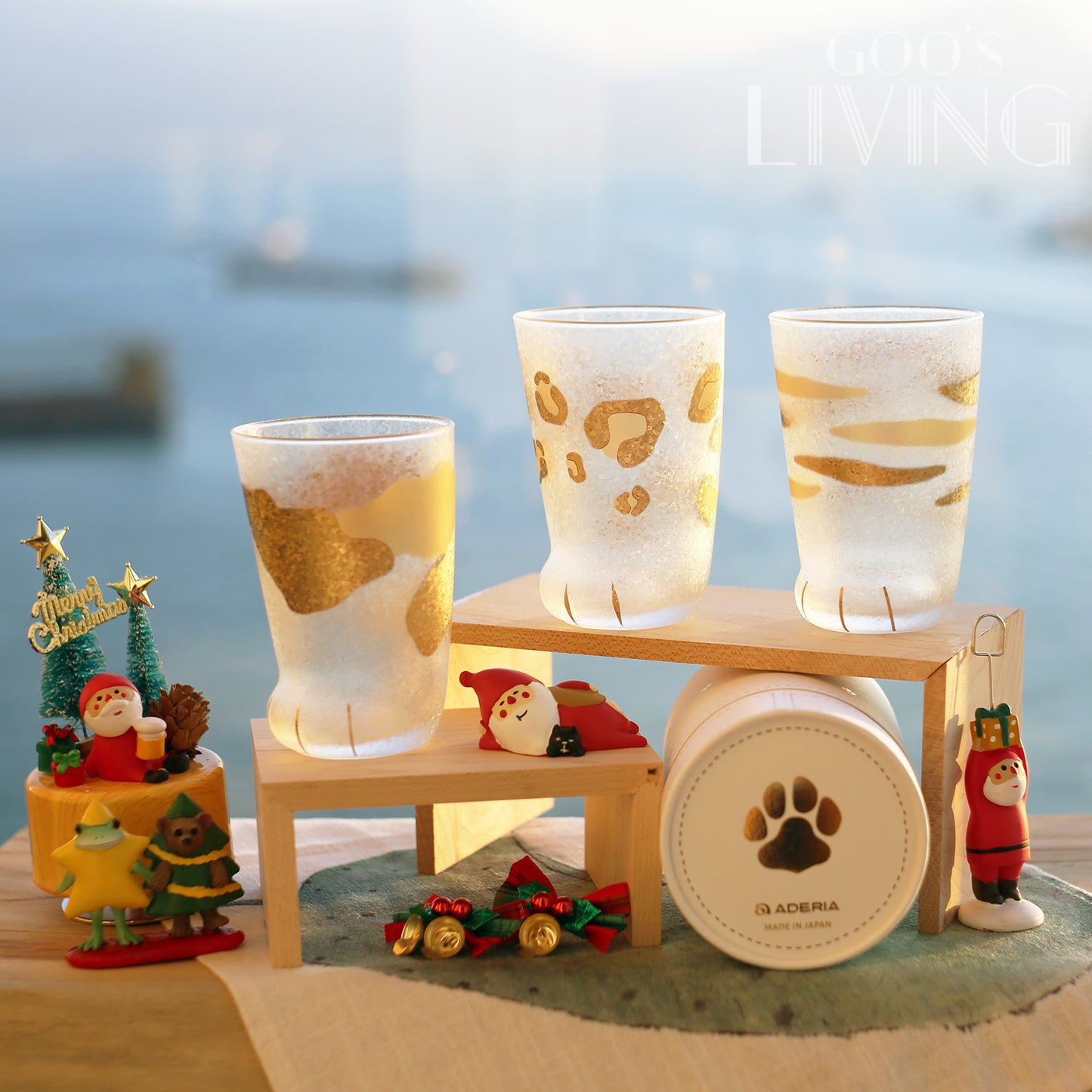 ADERIA津輕 Coconeco Premium 金箔貓腳玻璃杯