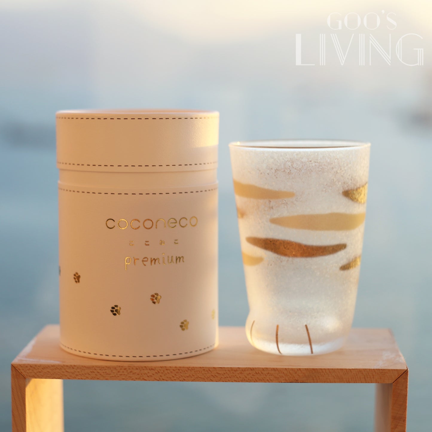 ADERIA津輕 Coconeco Premium 金箔貓腳玻璃杯