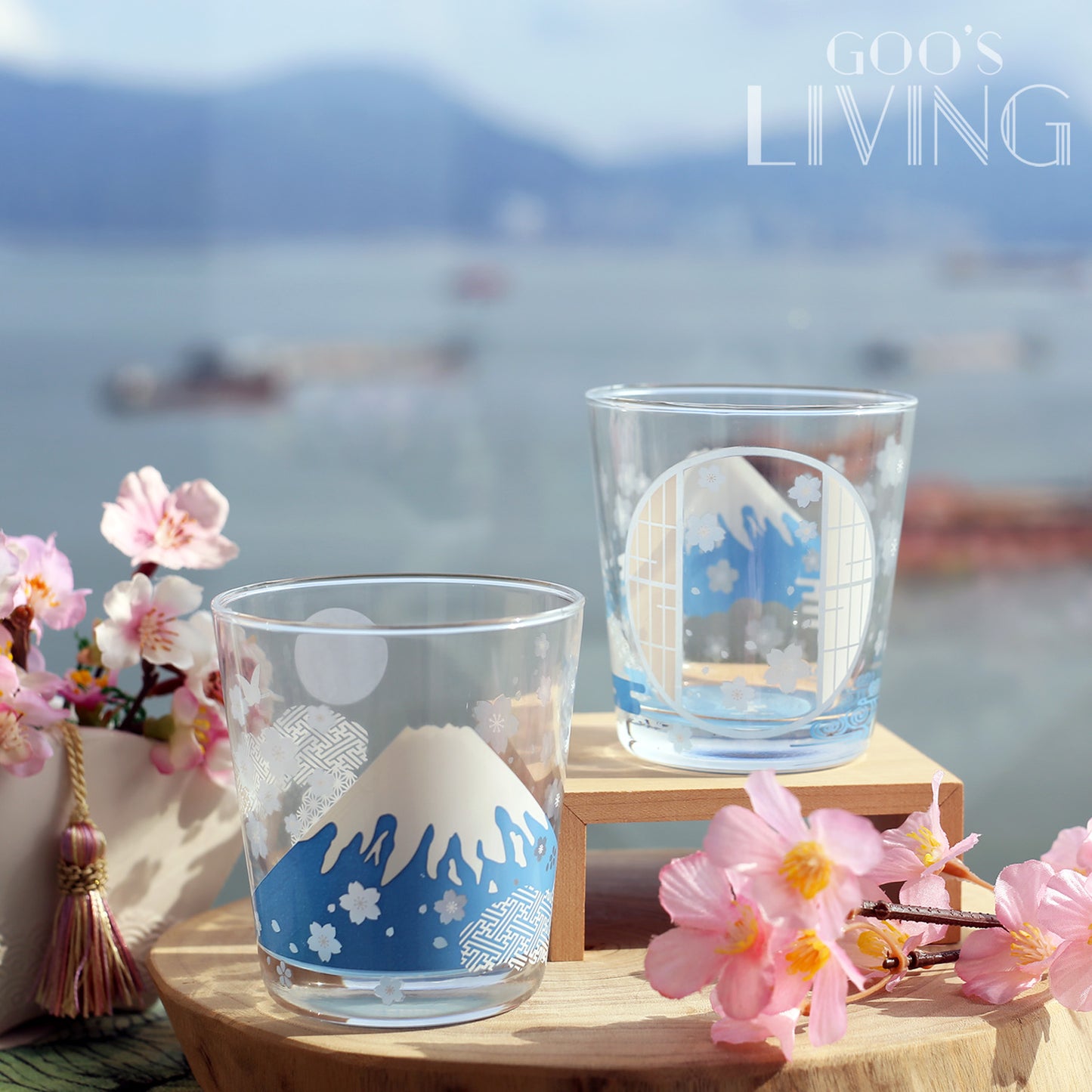 富士之景 冷感玻璃杯