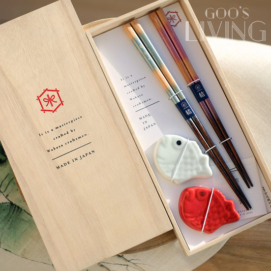 若狹塗波佐見燒 鯛魚筷子套裝