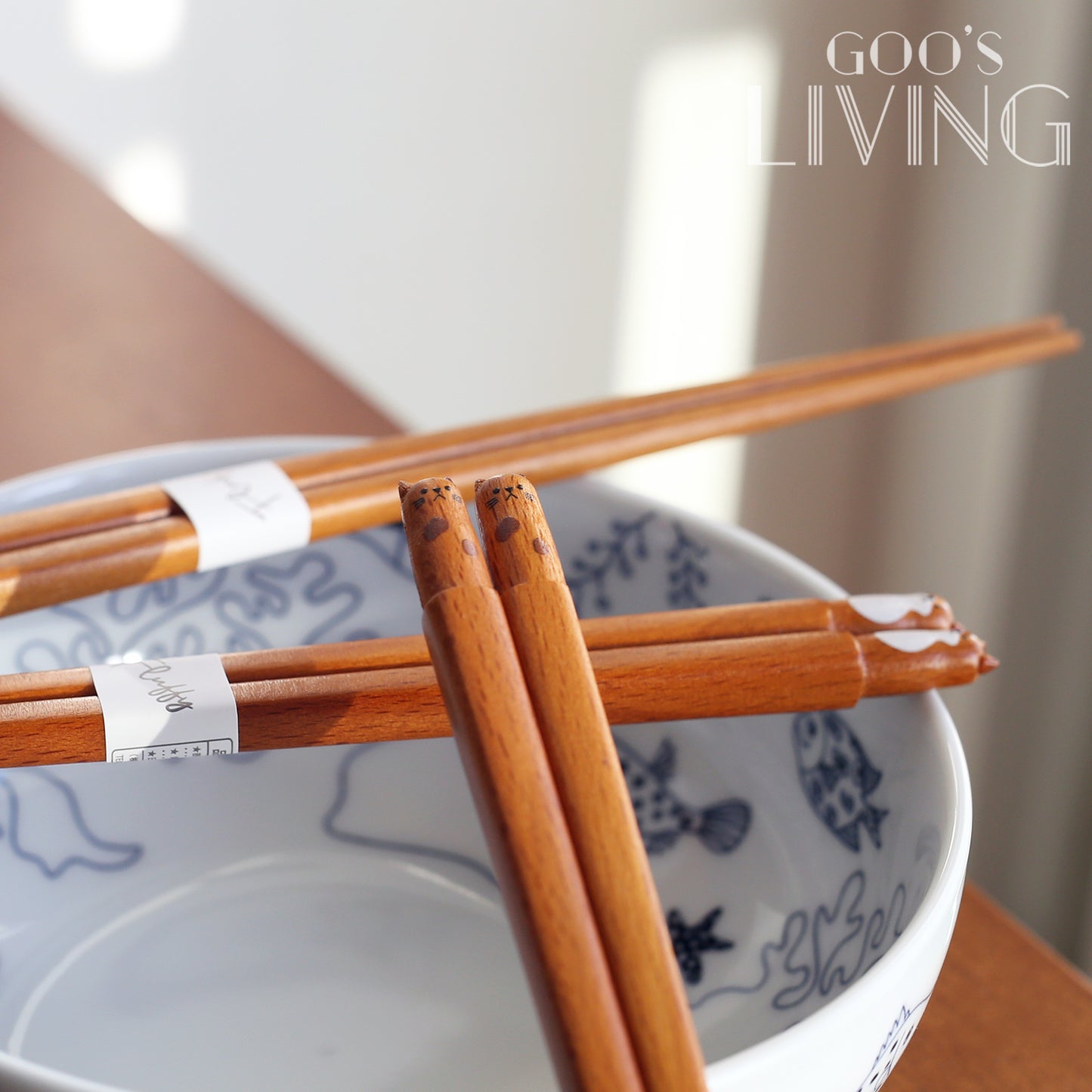 Fluffy 日本天然實木動物筷子