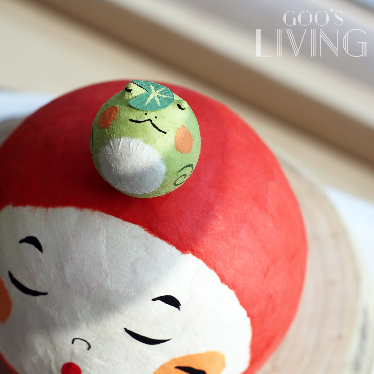 RYUKODO 和紙製達摩青蛙