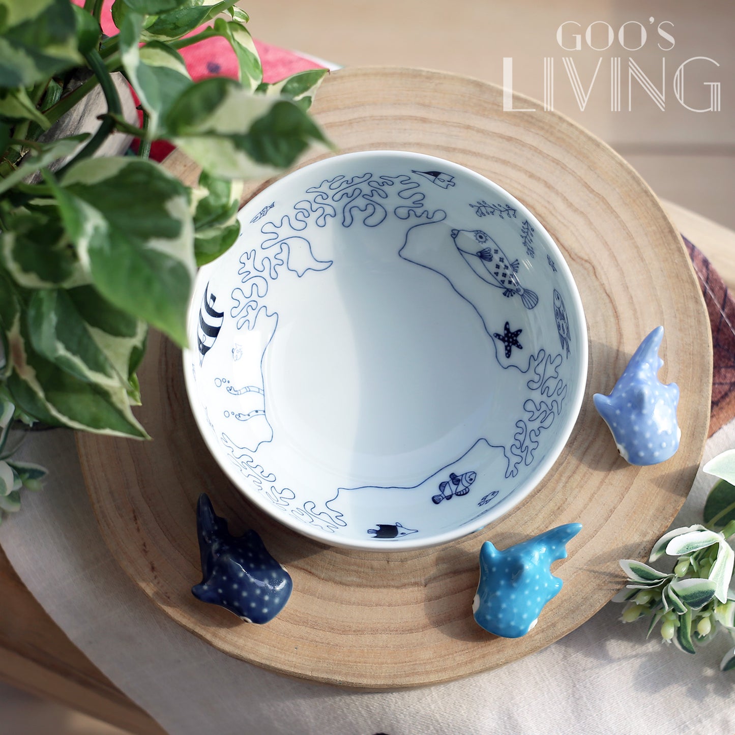 Natural69 波佐見燒海洋湯碗