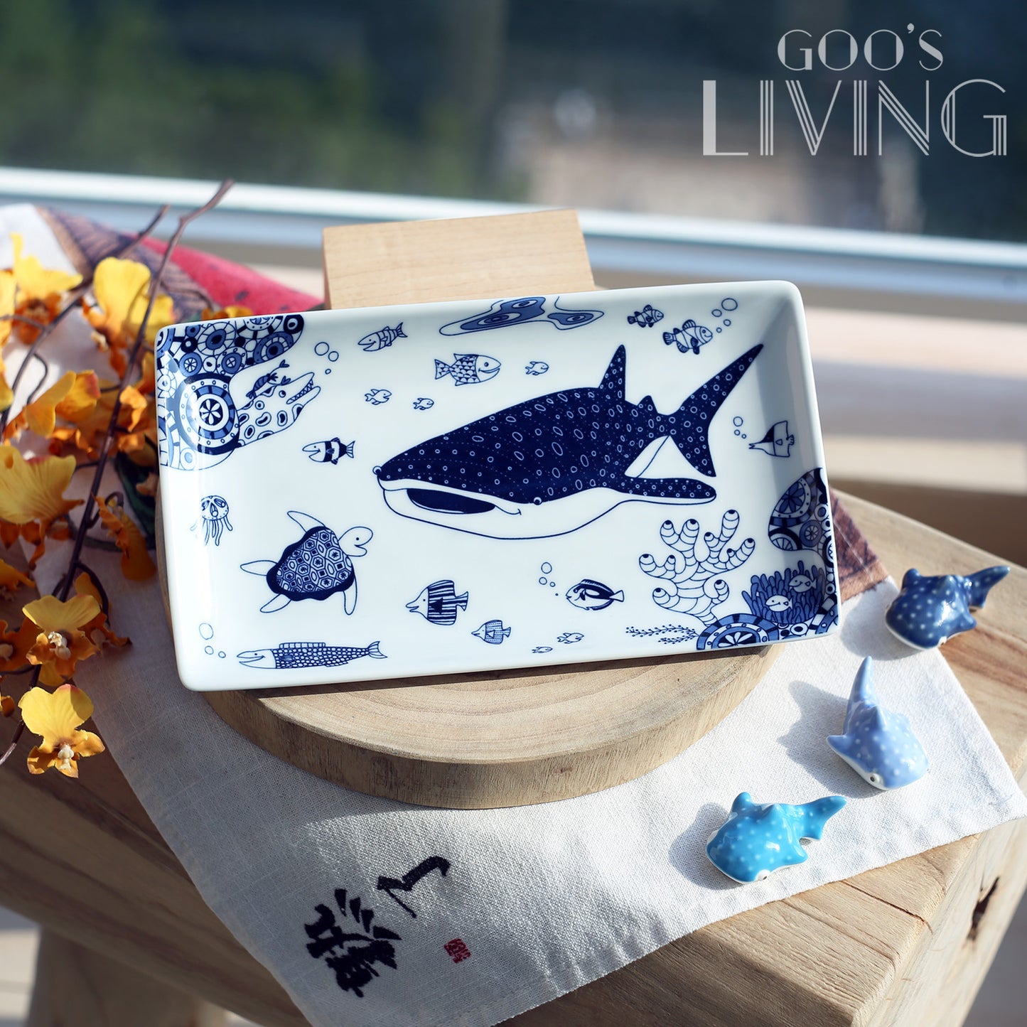 Natural69 波佐見燒海洋長方碟