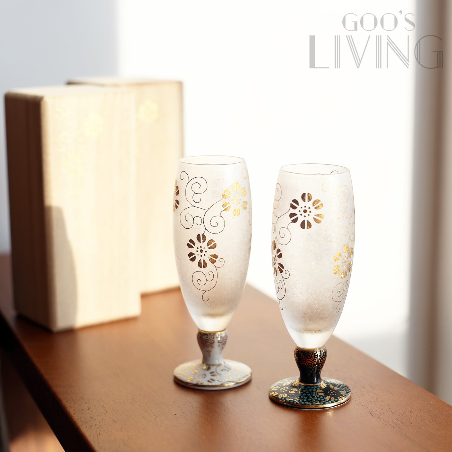 石塚硝子x九谷燒 蔓藤花玻璃杯