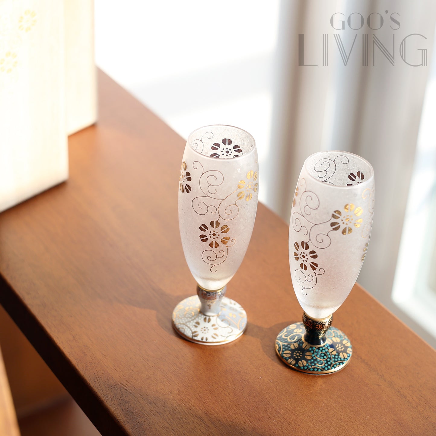 石塚硝子x九谷燒 蔓藤花玻璃杯