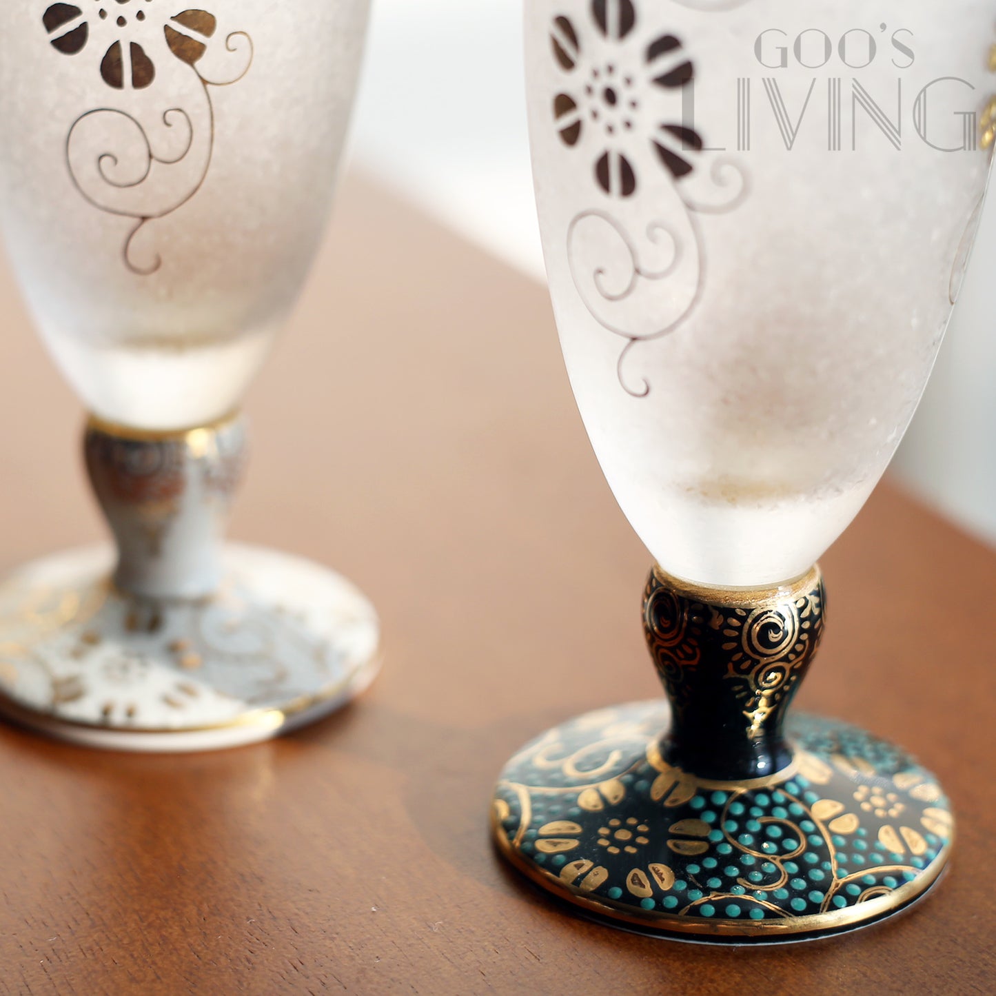 石塚硝子x九谷燒 蔓藤花玻璃杯