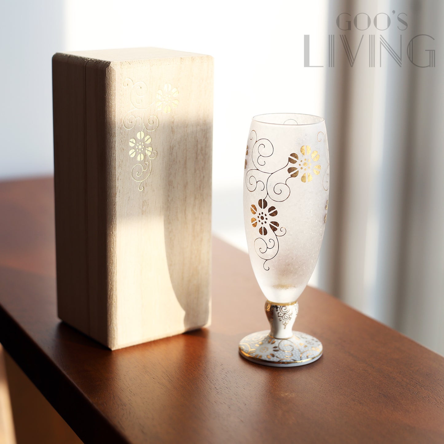 石塚硝子x九谷燒 蔓藤花玻璃杯