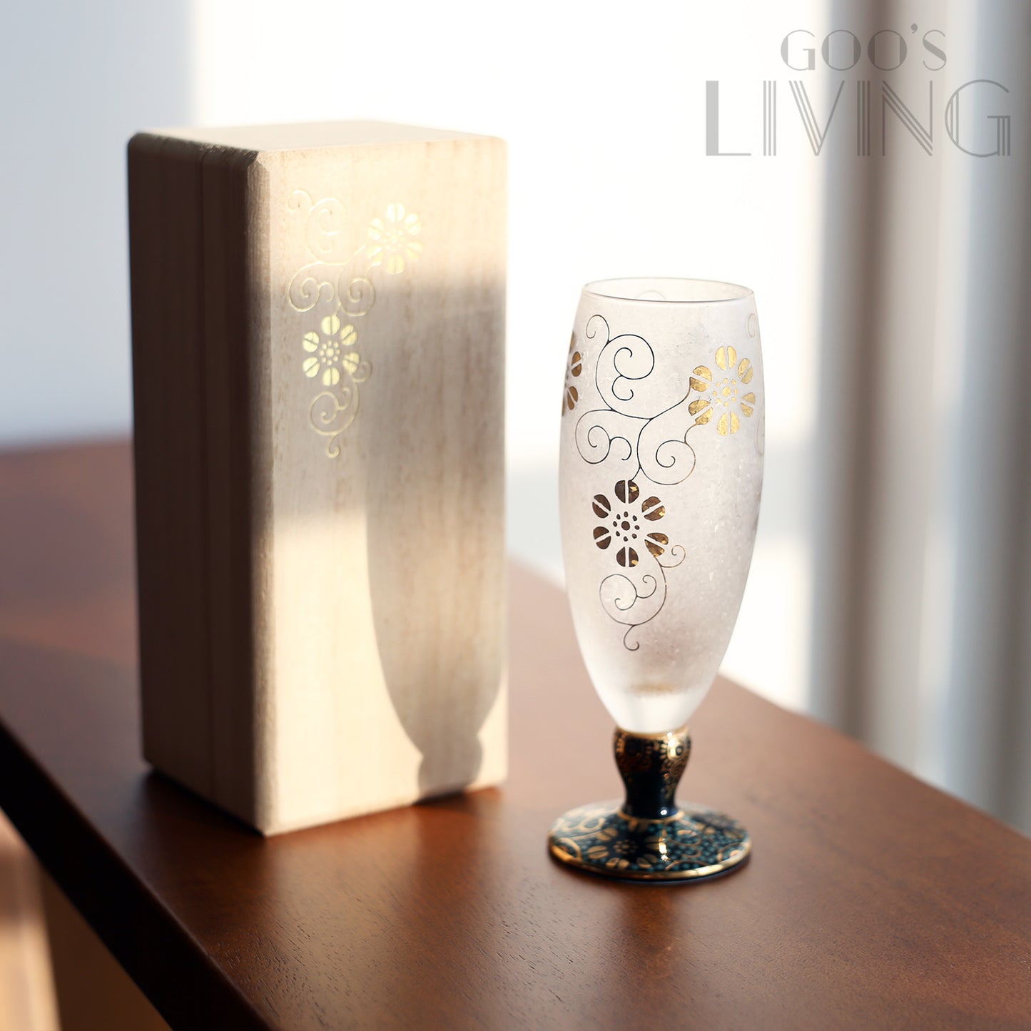 石塚硝子x九谷燒 蔓藤花玻璃杯