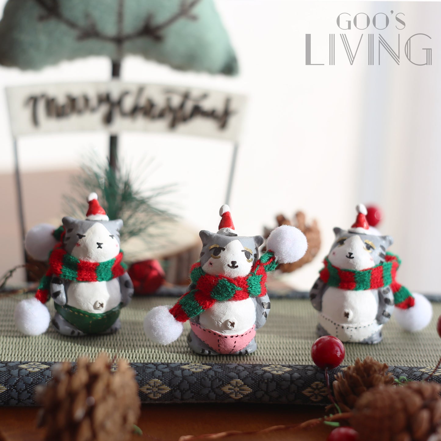 MADE by GOO's  聖誕版底褲貓咪