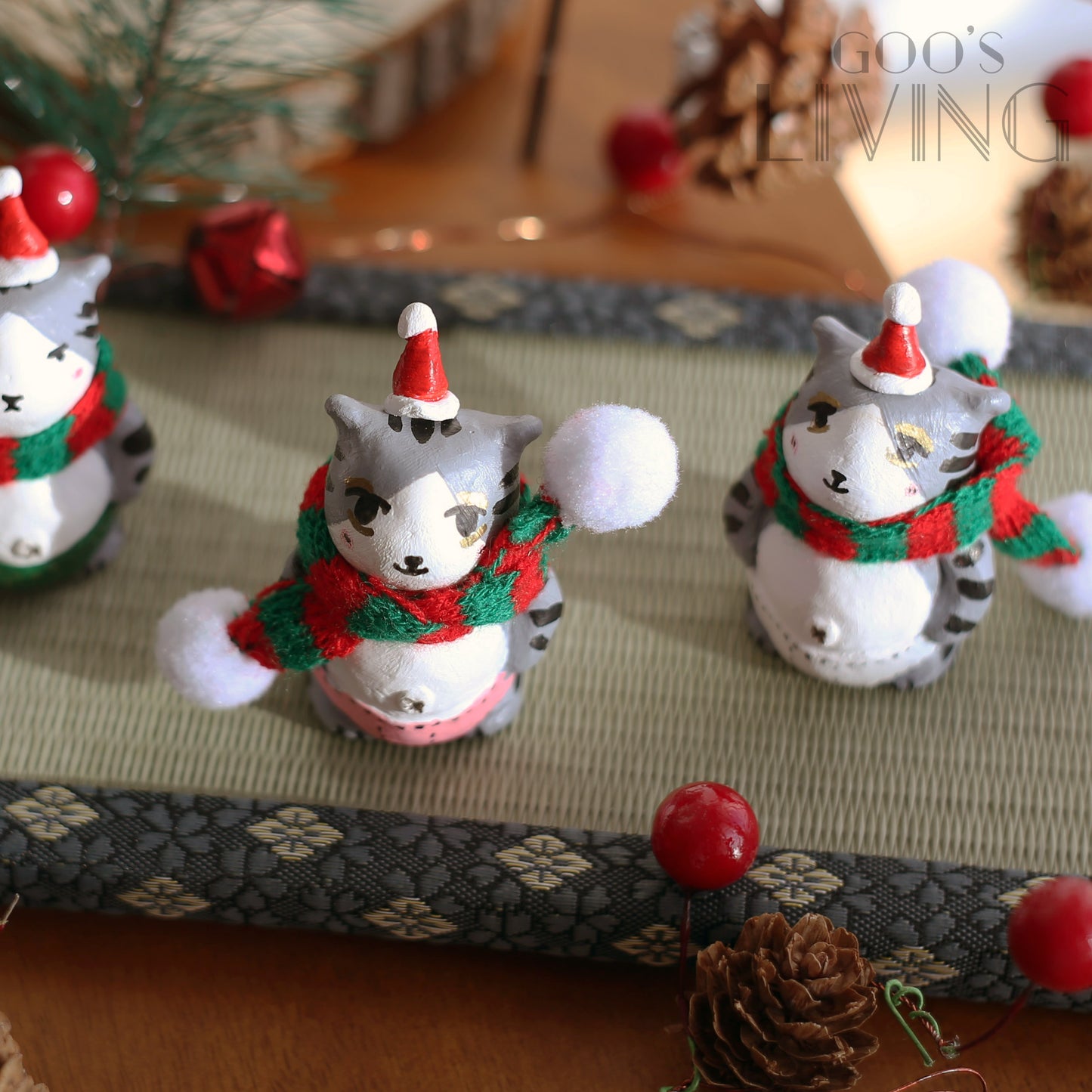 MADE by GOO's  聖誕版底褲貓咪