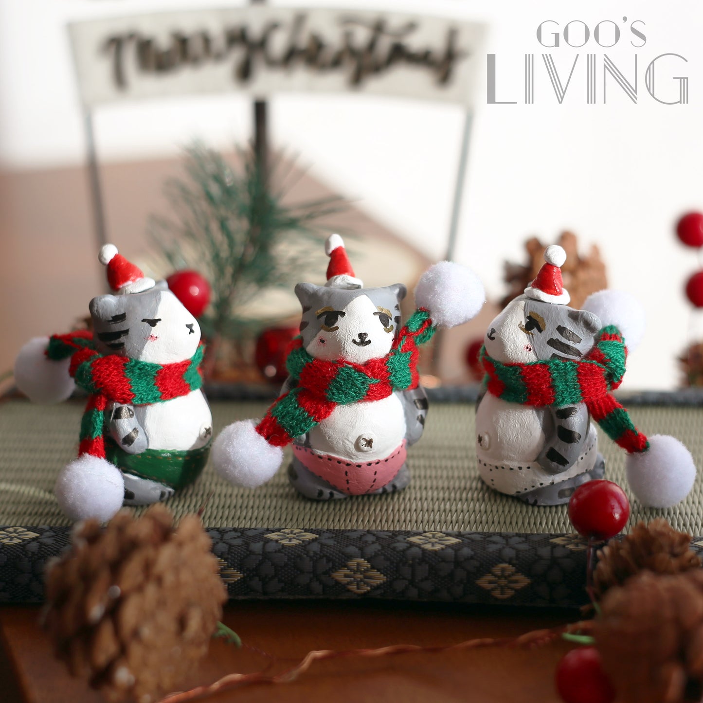 MADE by GOO's  聖誕版底褲貓咪