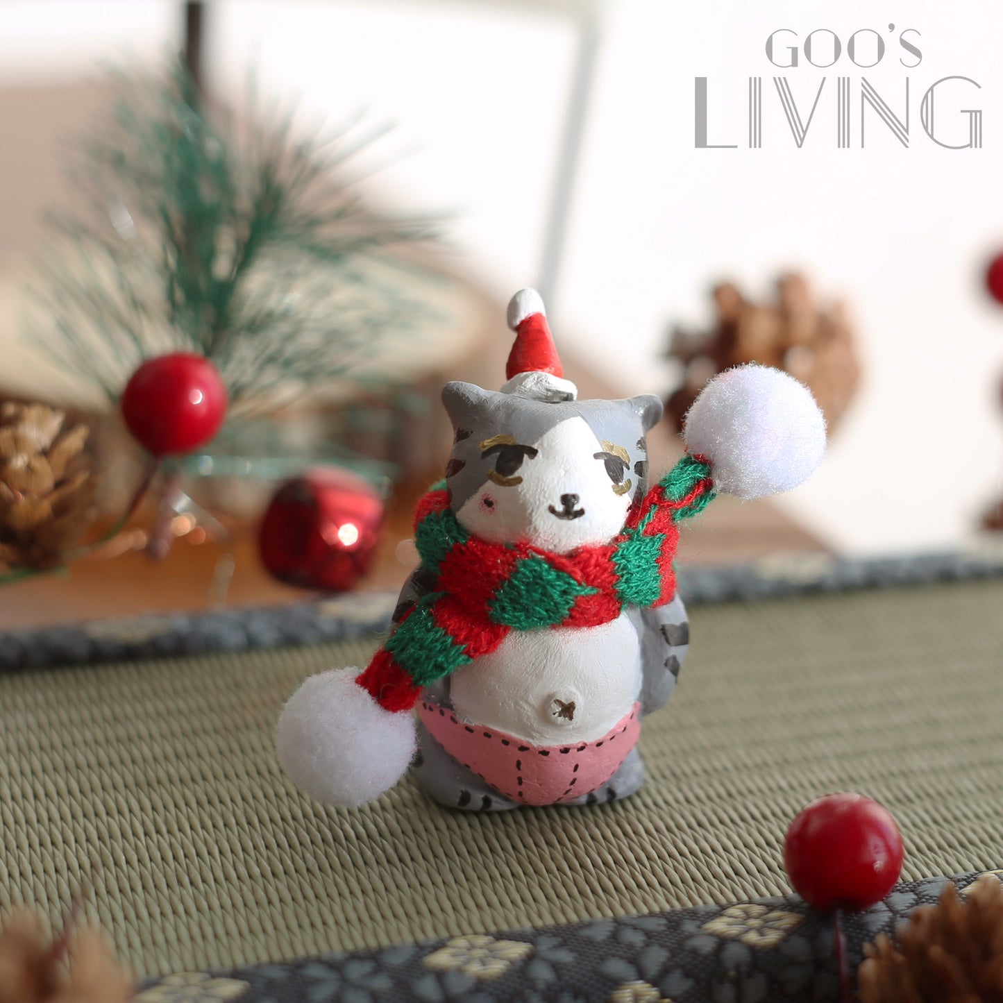 MADE by GOO's  聖誕版底褲貓咪