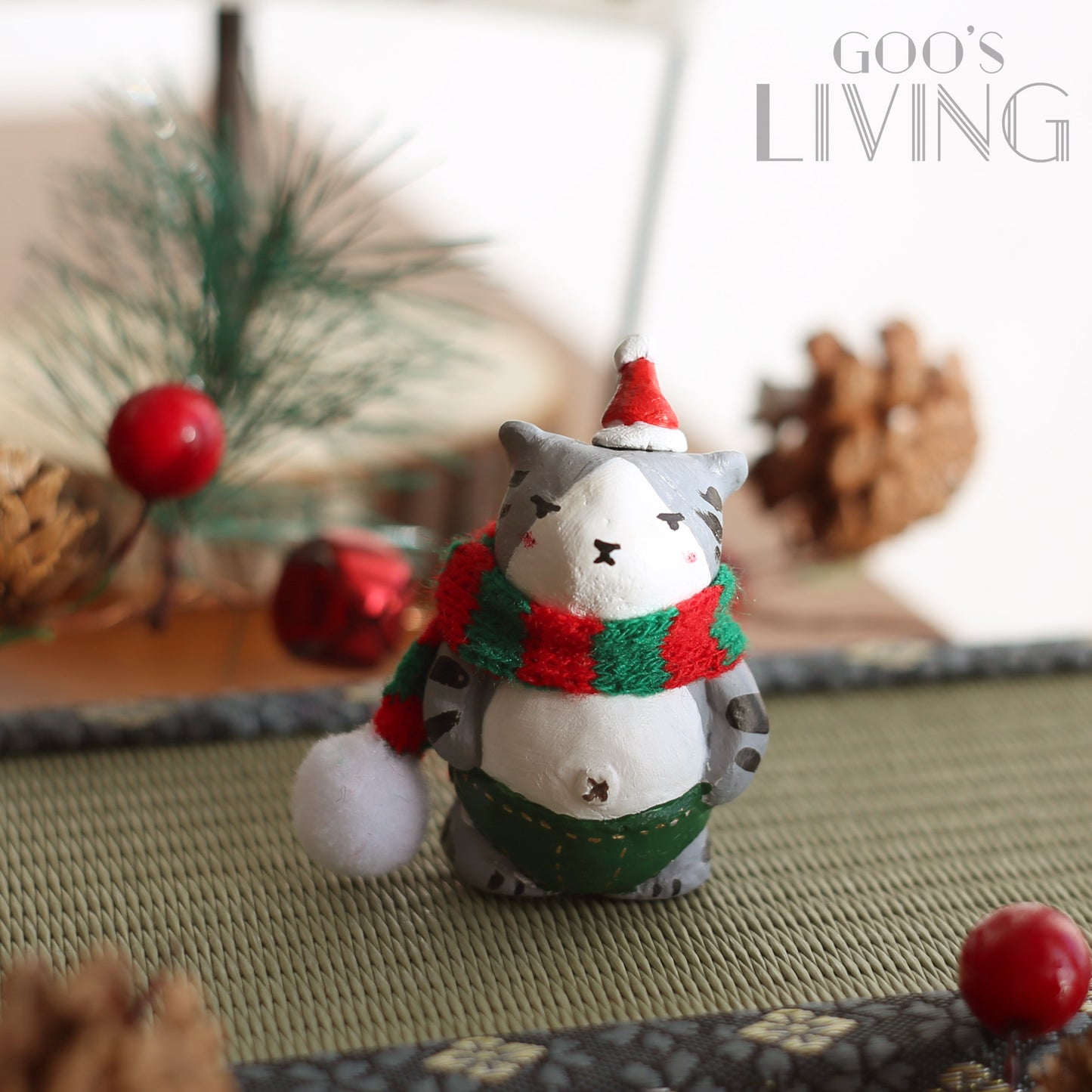 MADE by GOO's  聖誕版底褲貓咪