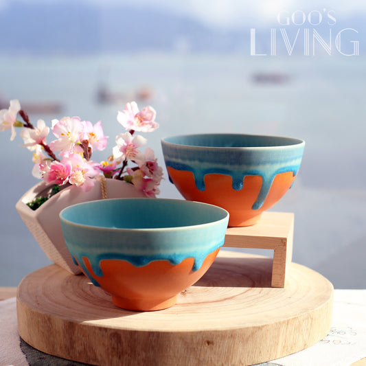 大日窯 京燒x清水燒碧彩飯碗