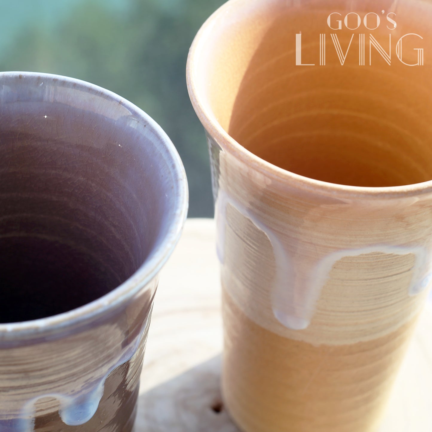 萩陶苑 萩燒窯高身對杯